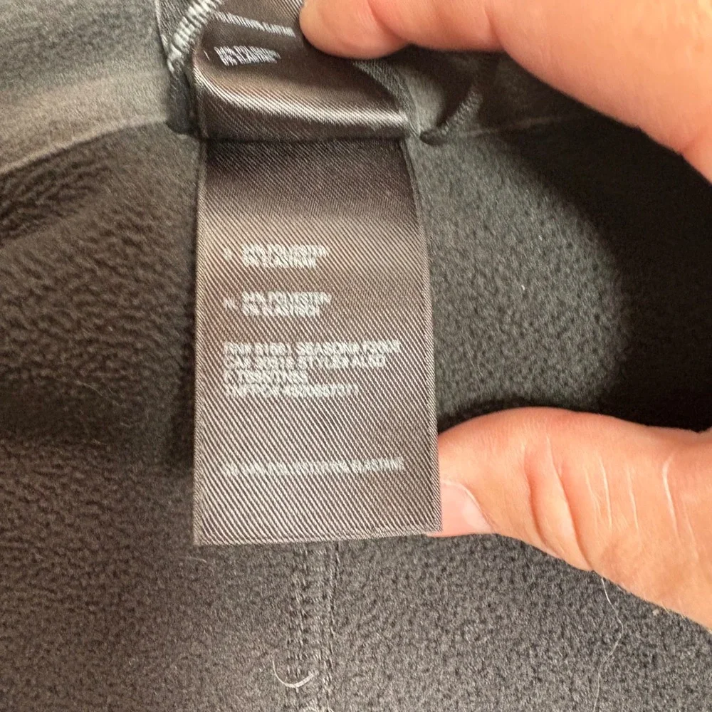 The North Face Apex Mens Soft shell Vest Gray‎ Black Full Zip Lined Outdoor L